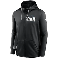 Men's Nike Black/Gray Carolina Panthers Mascot Performance Full-Zip Hoodie