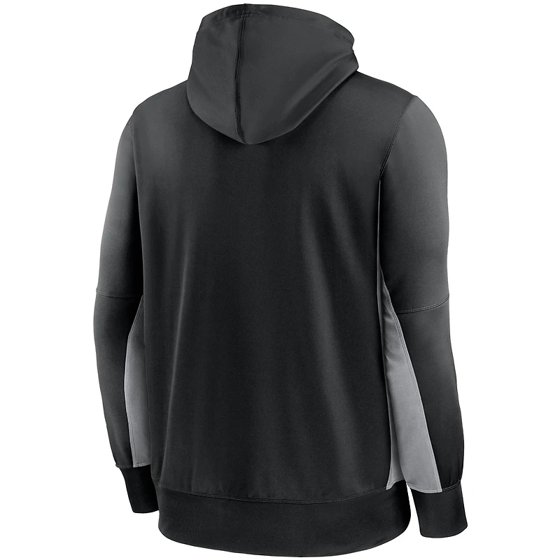 Men's Nike Black/Gray Carolina Panthers Mascot Performance Full-Zip Hoodie