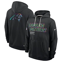 Men's Nike Black Carolina Panthers 2025 NFL Crucial Catch Sideline Standard Issue Dri-FIT Hoodie