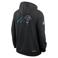 Sweat à capuche Nike noir Carolina Panthers 2025 NFL Crucial Catch Sideline Standard Issue Dri-FIT pour homme