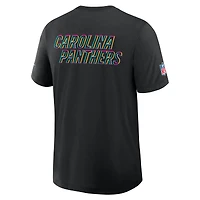 T-shirt Nike noir Carolina Panthers 2025 Crucial Catch Tri-Blend Dri-FIT pour homme