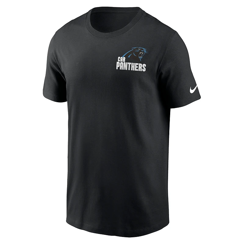 T-shirt essentiel Nike Black Carolina Panthers Blitz pour homme