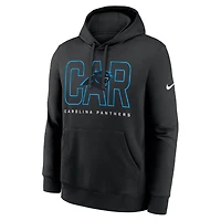 Sweat à capuche en polaire Nike Black Carolina Panthers Busted Play Club pour homme