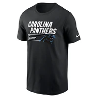 T-shirt essentiel Nike Black Carolina Panthers Division pour homme