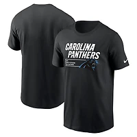 T-shirt essentiel Nike Black Carolina Panthers Division pour homme