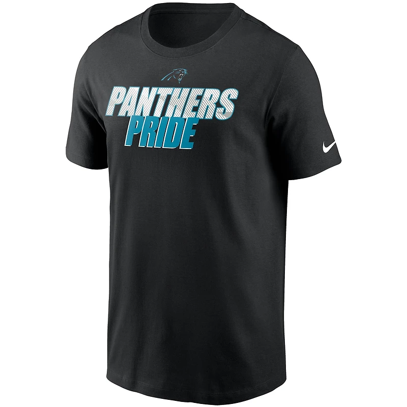 T-shirt Nike noir pour homme avec inscription Hometown Local des Carolina Panthers