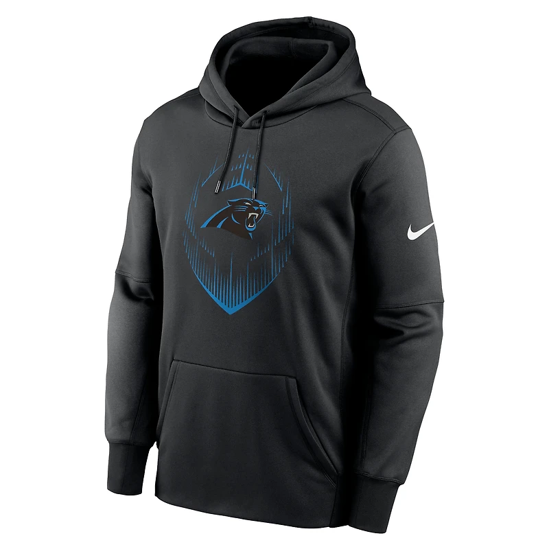 Sweat à capuche Nike Black Carolina Panthers Icon Performance pour homme