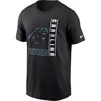T-shirt essentiel Nike Black Carolina Panthers Lockup pour homme