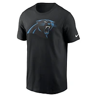 T-shirt à logo principal des Panthers de la Caroline Nike pour homme, noir