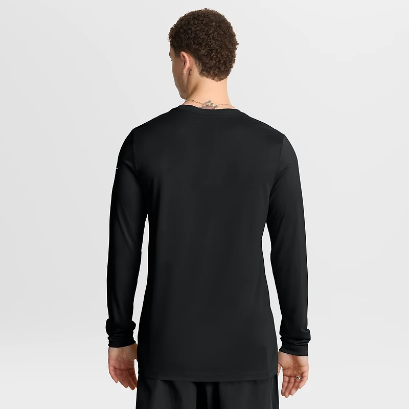 Men's Nike Black Carolina Panthers Primetime Legend Icon Performance Long Sleeve T-Shirt