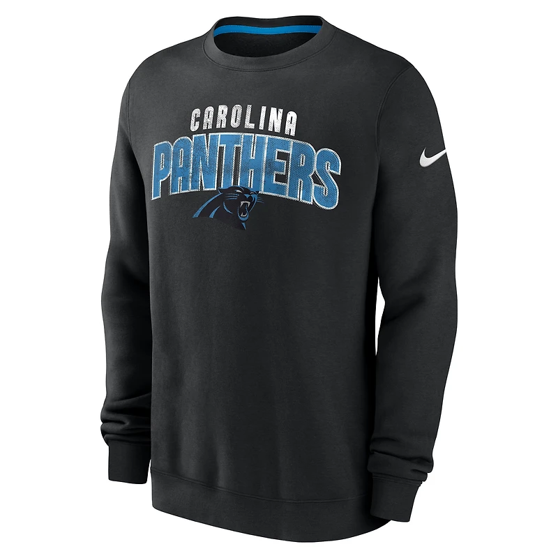 Sweat-shirt à enfiler Nike Carolina Panthers Rewind Club pour homme, noir