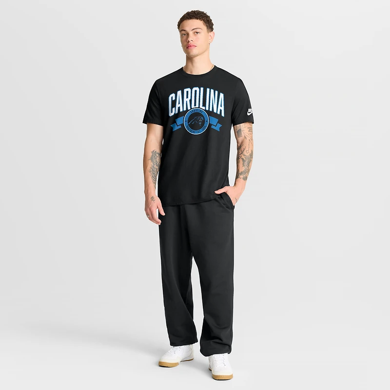 Men's Nike Black Carolina Panthers Rewind Front and Back Hit Essential T-Shirt