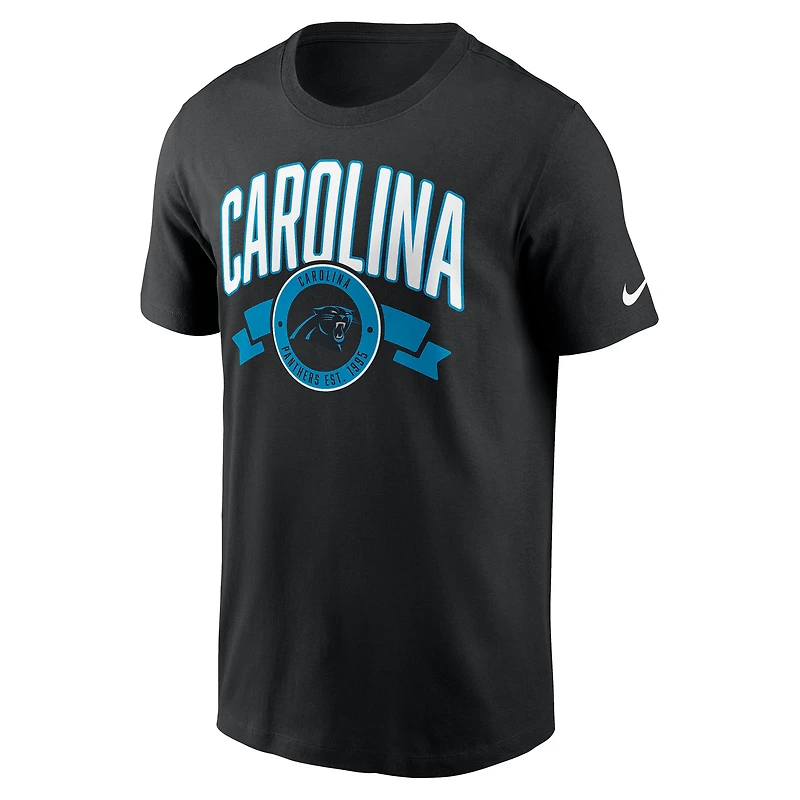 Men's Nike Black Carolina Panthers Rewind Front and Back Hit Essential T-Shirt
