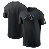 T-shirt essentiel avec logo Nike Black Carolina Panthers Rewind pour hommes