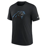 Men's Nike Black Carolina Panthers Rewind Logo Tri-Blend T-Shirt