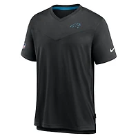 T-shirt à col en V Chevron Lock Up Performance des Black Carolina Panthers 2022 pour homme de Nike