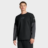 Men's Nike Black Carolina Panthers Sideline Coach Therma-FIT Long Sleeve T-Shirt