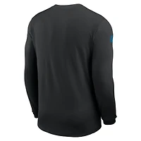 Men's Nike Black Carolina Panthers Sideline Coach UV Dri-FIT Long Sleeve Shirt
