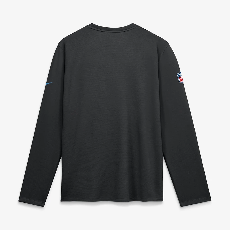 Men's Nike  Black Carolina Panthers Sideline Coaches UV Dri-FIT Long Sleeve Shirt