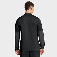 Men's Nike Black Carolina Panthers Sideline Dri-FIT Half-Zip Pullover