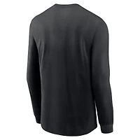 Men's Nike Black Carolina Panthers Sideline Infograph Lock Up Performance Long Sleeve T-Shirt