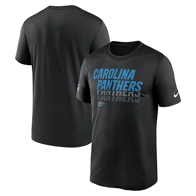 T-shirt Nike noir Carolina Panthers Sideline Legend Dri-FIT pour homme