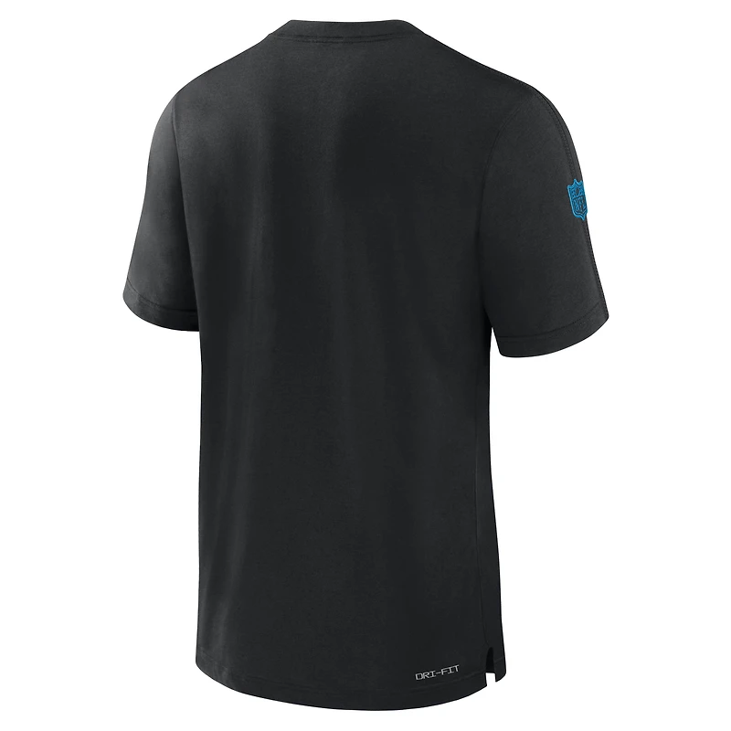 Men's Nike Black Carolina Panthers Sideline Player Performance T-Shirt
