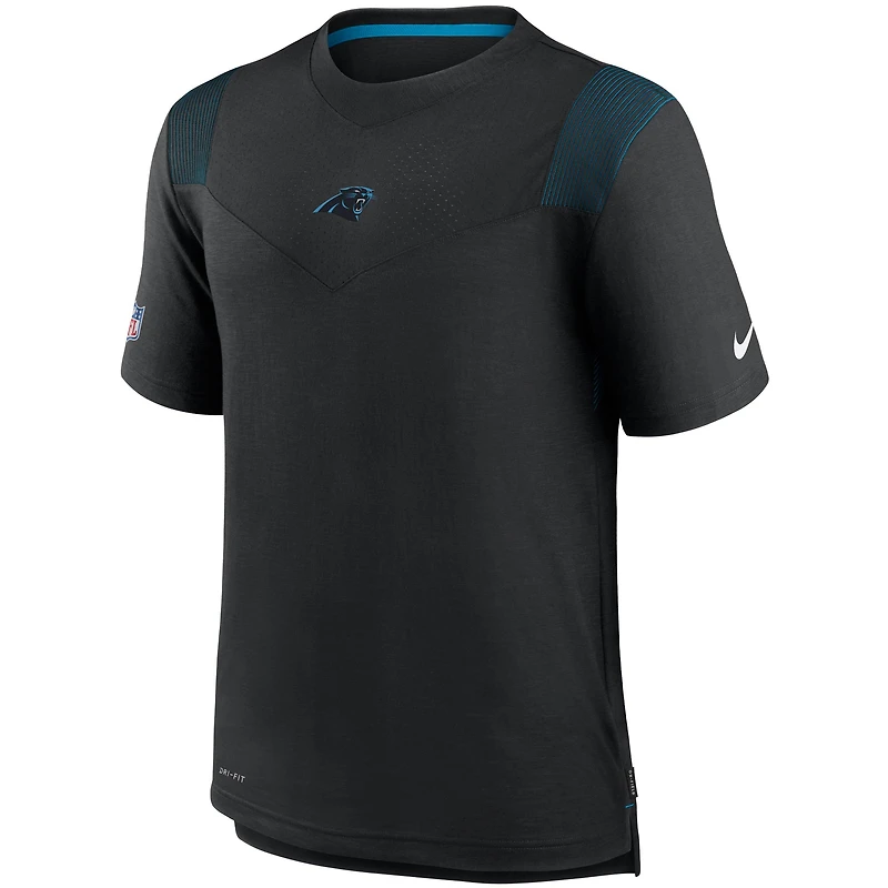 T-shirt Nike Black Carolina Panthers Sideline Player UV Performance pour homme