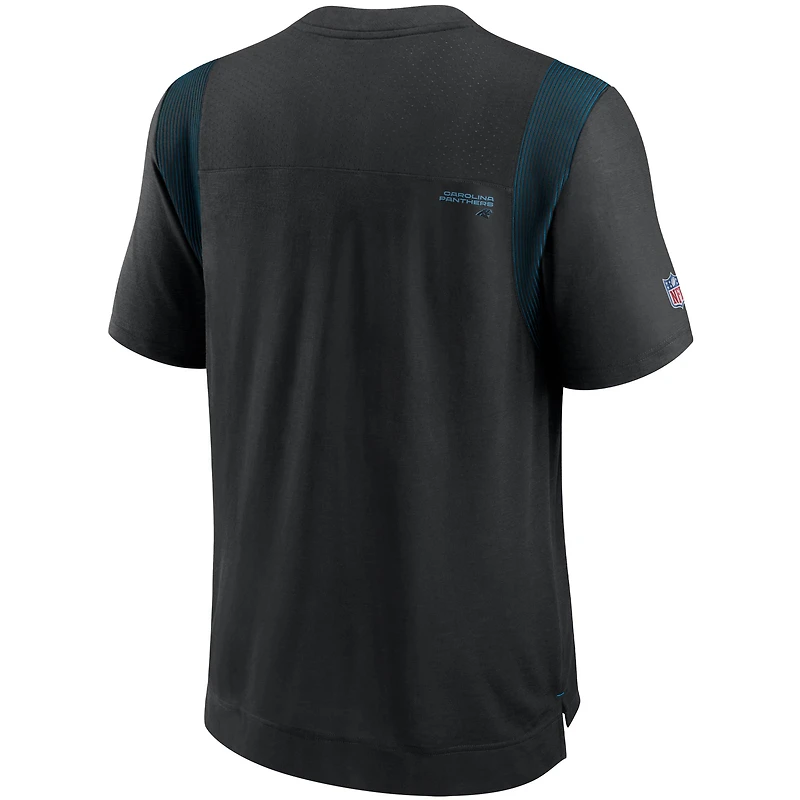 T-shirt Nike Black Carolina Panthers Sideline Player UV Performance pour homme