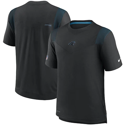 T-shirt Nike Black Carolina Panthers Sideline Player UV Performance pour homme