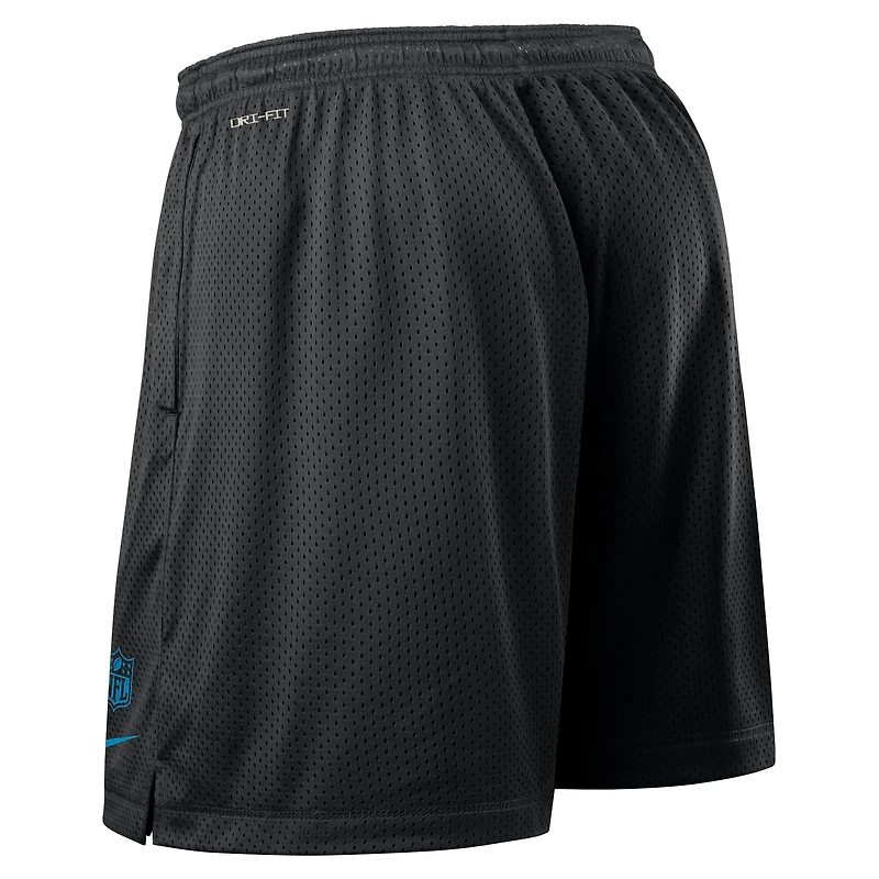 Men's Nike Black Carolina Panthers Sideline Reversible Dri-FIT Shorts