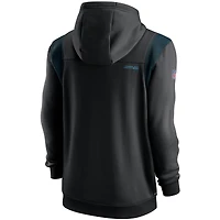 Sweat à capuche entièrement zippé Nike Carolina Panthers Sideline Team Performance pour Homme