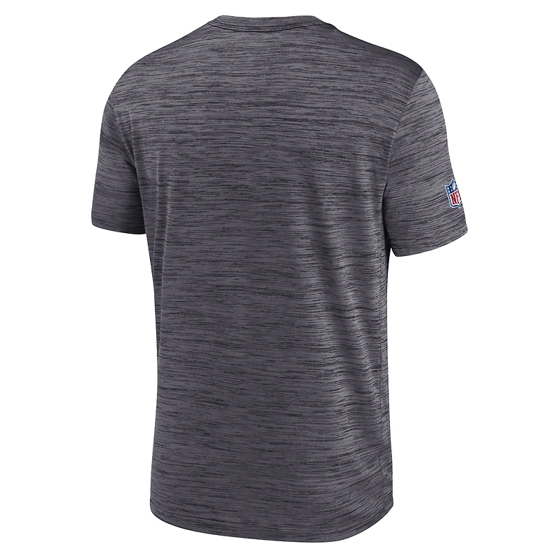 Men's Nike Black Carolina Panthers Sideline Velocity Athletic Stack Performance T-Shirt