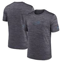 T-shirt Nike noir Carolina Panthers Sideline Velocity Dri-FIT pour homme