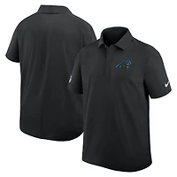 Polo tissé Nike noir Carolina Panthers Sideline Dri-FIT pour homme
