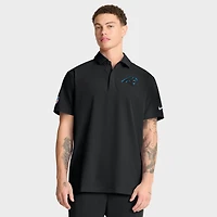 Polo tissé Nike noir Carolina Panthers Sideline Dri-FIT pour homme