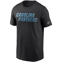 T-shirt noir avec logo de l'équipe des Panthers la Caroline Nike pour homme