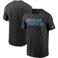 T-shirt noir avec logo de l'équipe des Panthers la Caroline Nike pour homme