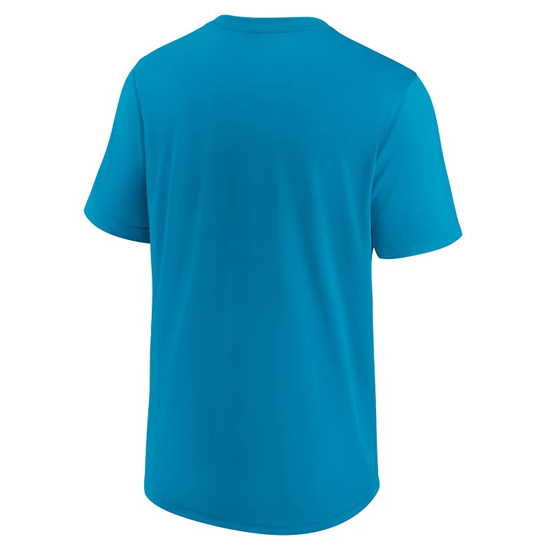 T-shirt Nike bleu Carolina Panthers Exceed Performance pour homme