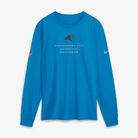 Men's Nike Blue Carolina Panthers Sideline Bold Arch Star Dri-FIT Long Sleeve T-Shirt