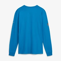 Men's Nike Blue Carolina Panthers Sideline Bold Arch Star Dri-FIT Long Sleeve T-Shirt