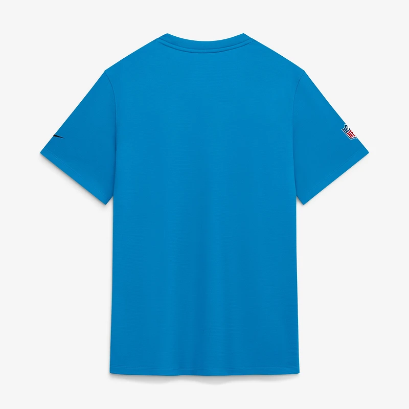 Men's Nike  Blue Carolina Panthers Sideline UV Dri-FIT Coaches Shirt