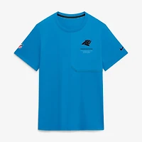 Men's Nike  Blue Carolina Panthers Sideline UV Dri-FIT Coaches Shirt