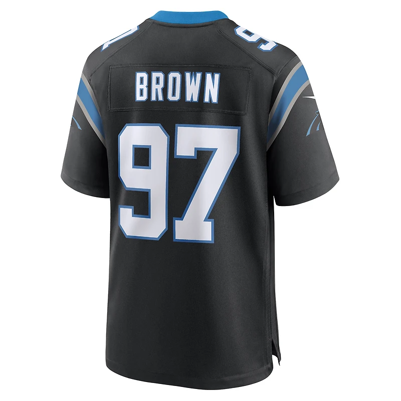 Maillot Nike Bobby Brown noir pour homme, équipe des Carolina Panthers