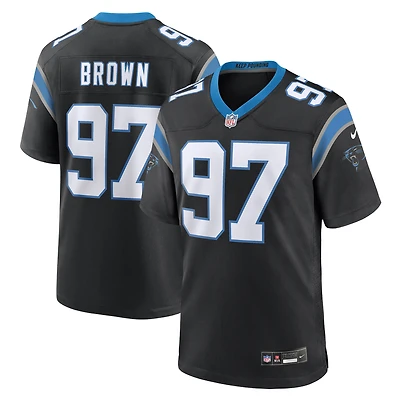 Maillot Nike Bobby Brown noir pour homme, équipe des Carolina Panthers
