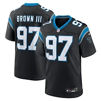 Maillot Nike Bobby Brown III noir pour homme, équipe des Carolina Panthers