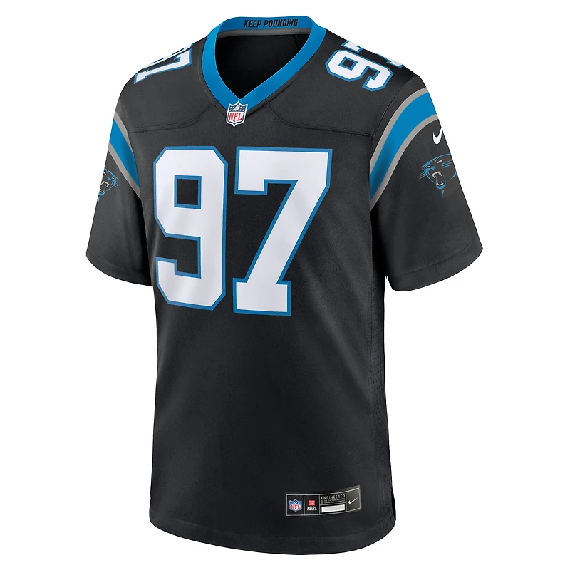 Maillot Nike Bobby Brown III noir pour homme, équipe des Carolina Panthers