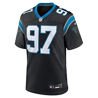 Maillot Nike Bobby Brown III noir pour homme, équipe des Carolina Panthers