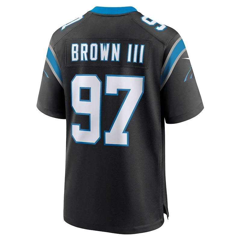 Men's Nike Bobby Brown III Black Carolina Panthers Team Game Jersey