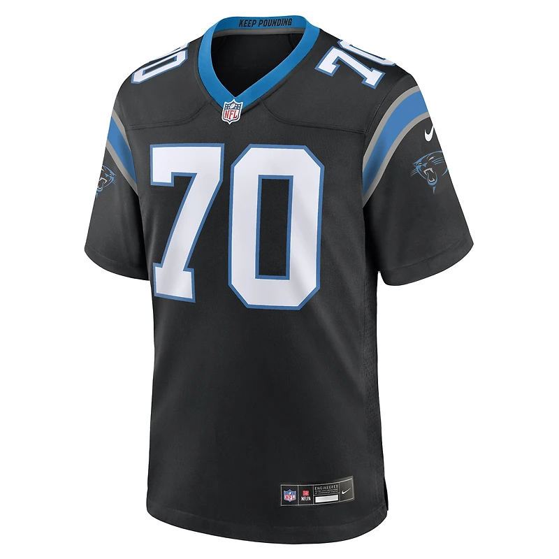 Maillot de match d'équipe des Panthers la Caroline noirs Brady Christensen Nike pour homme